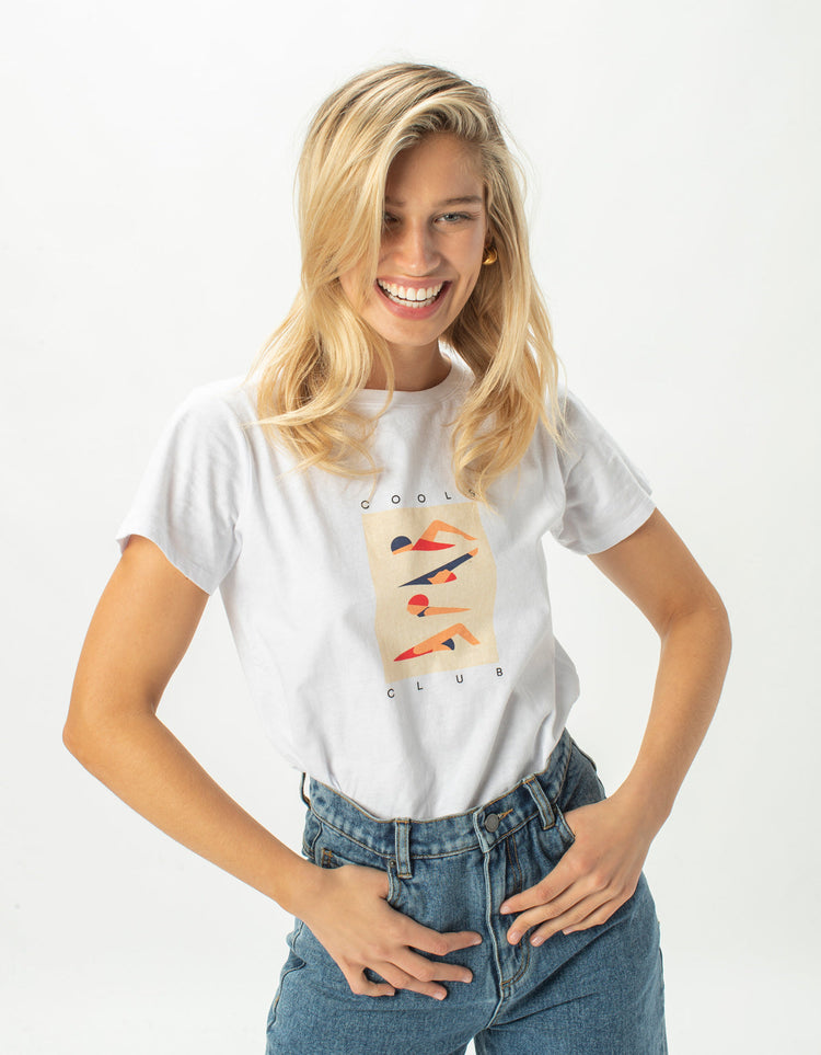 Swim Club Classic Tee White