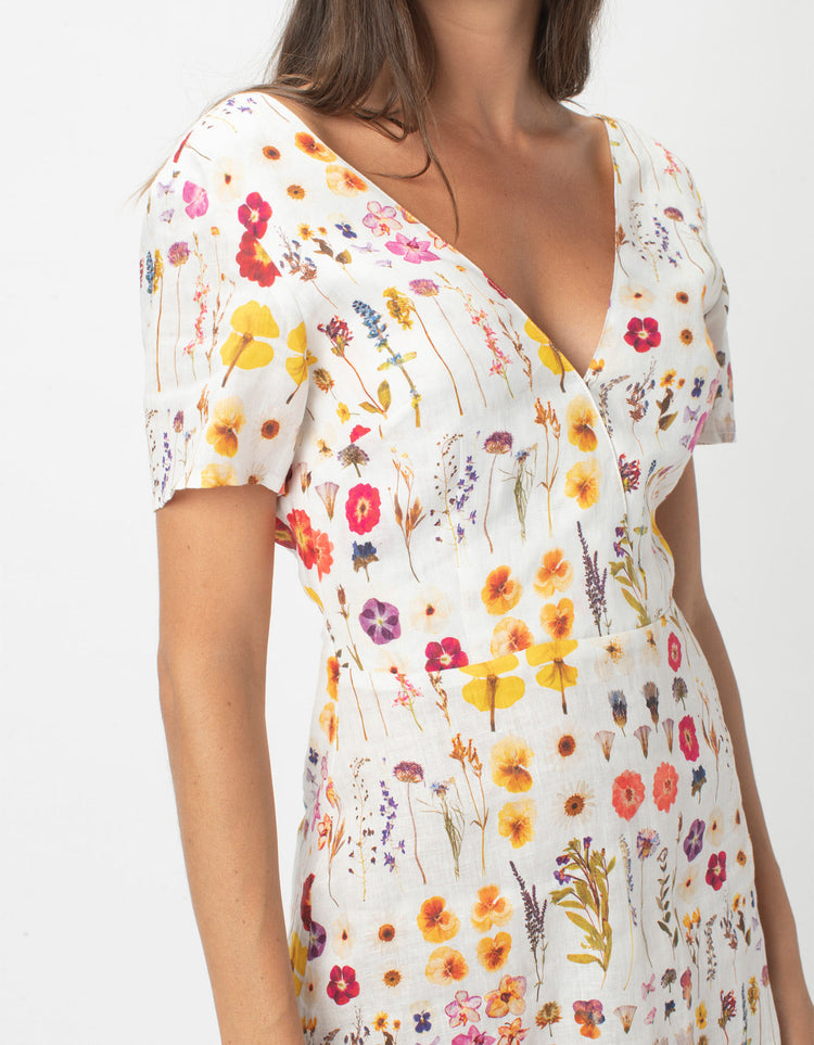 Party Dress Pressed Floral