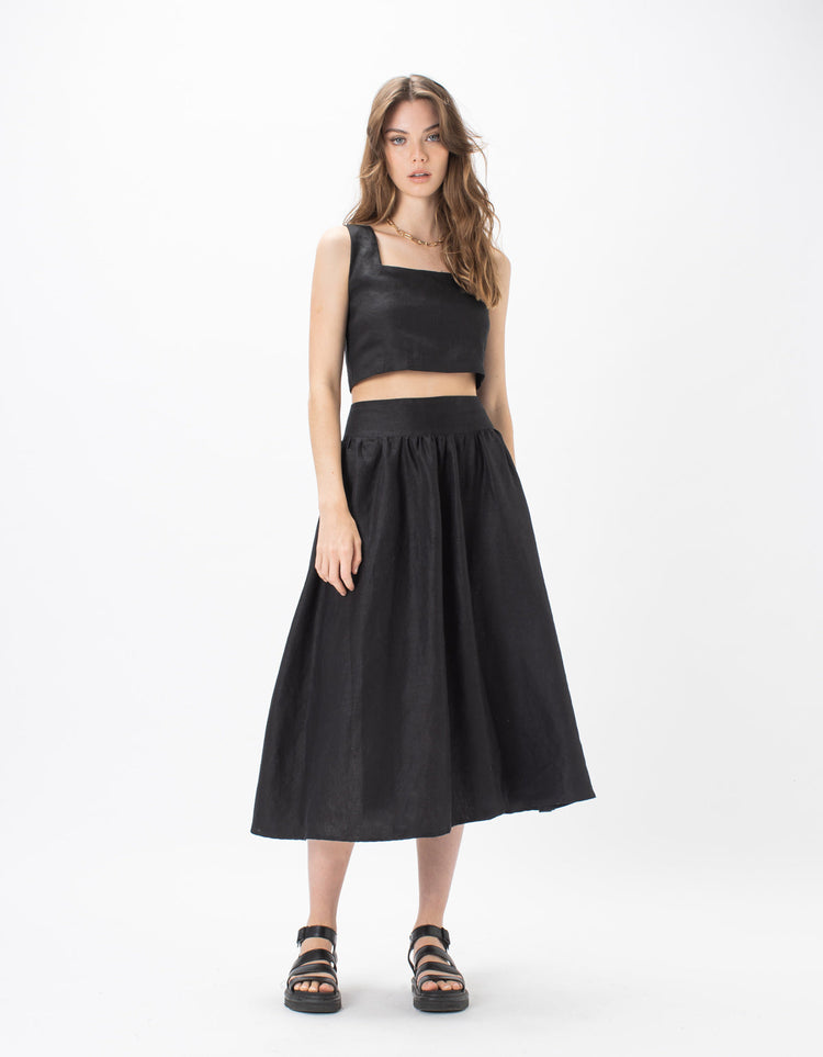 High Waist Midi Skirt