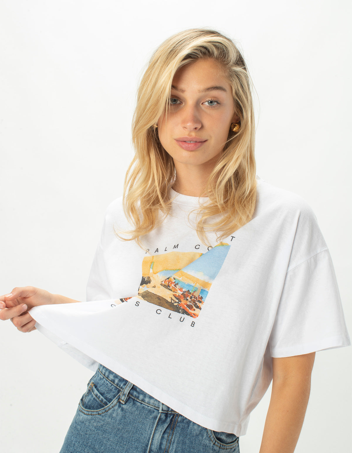 Palm Coast Boxy Tee White