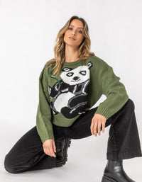 Crew Knit Panda Green