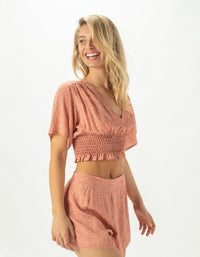 Ruched Top Blush