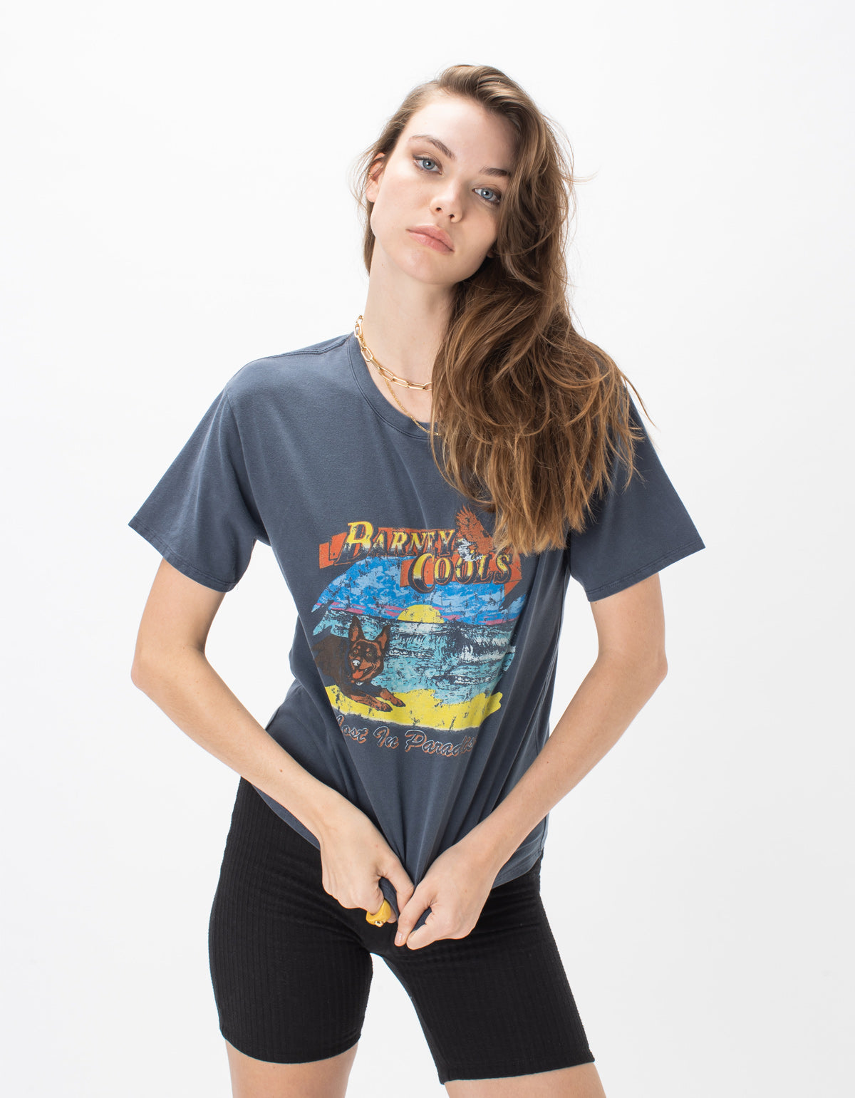 Lost Paradise Sunday Tee Vintage Navy