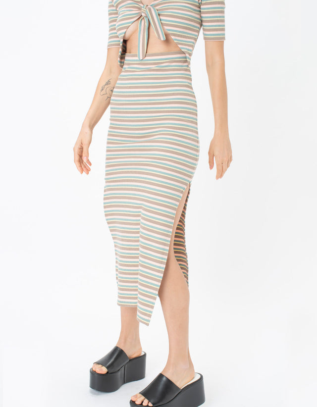 Rib Tie Midi Dress