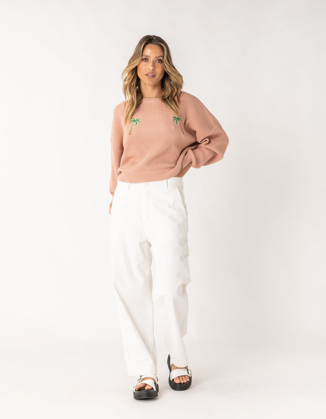 Panama Crew Knit Blush