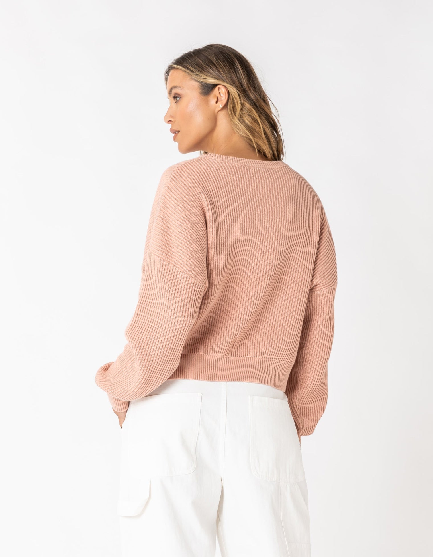 Panama Crew Knit Blush