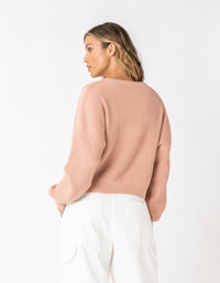 Panama Crew Knit Blush