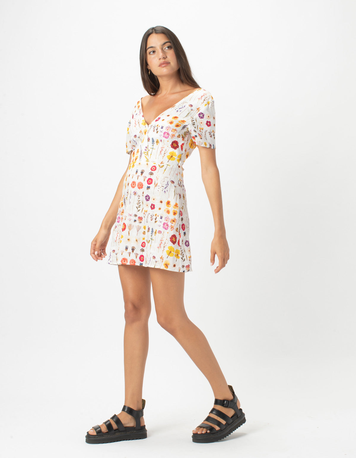 Party Dress Pressed Floral