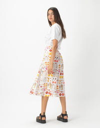 A Line Split Midi Skirt