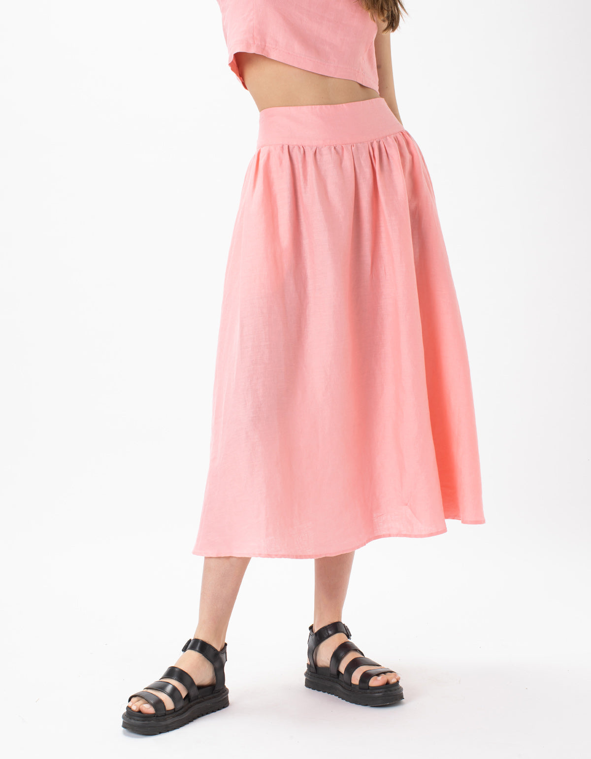 High Waist Midi Skirt