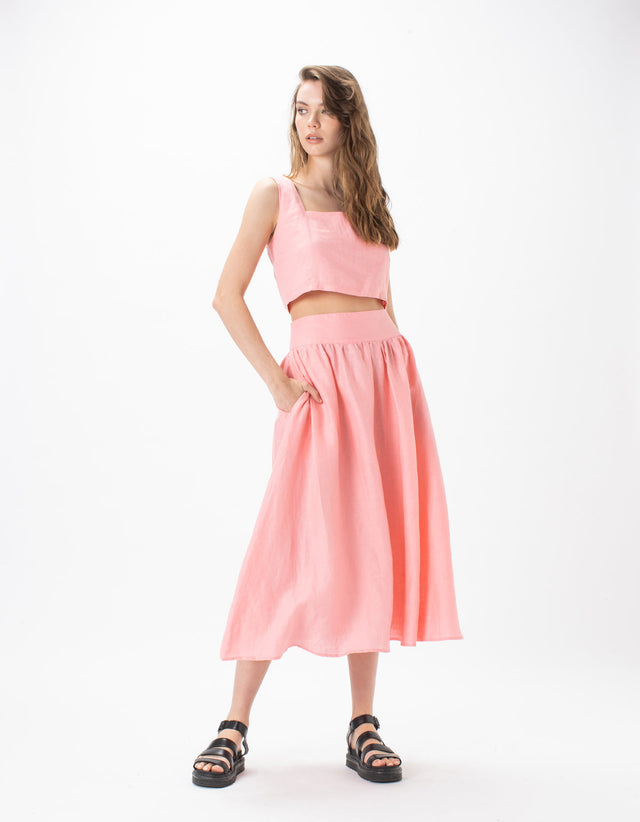 High Waist Midi Skirt