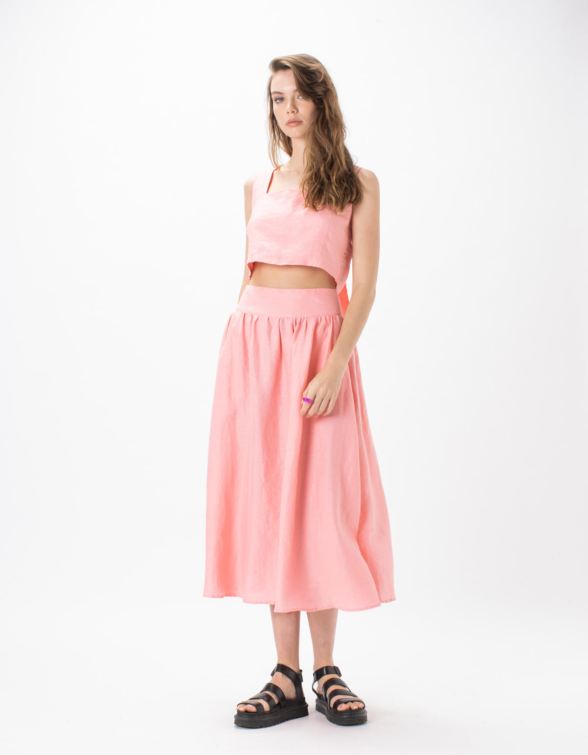 High Waist Midi Skirt