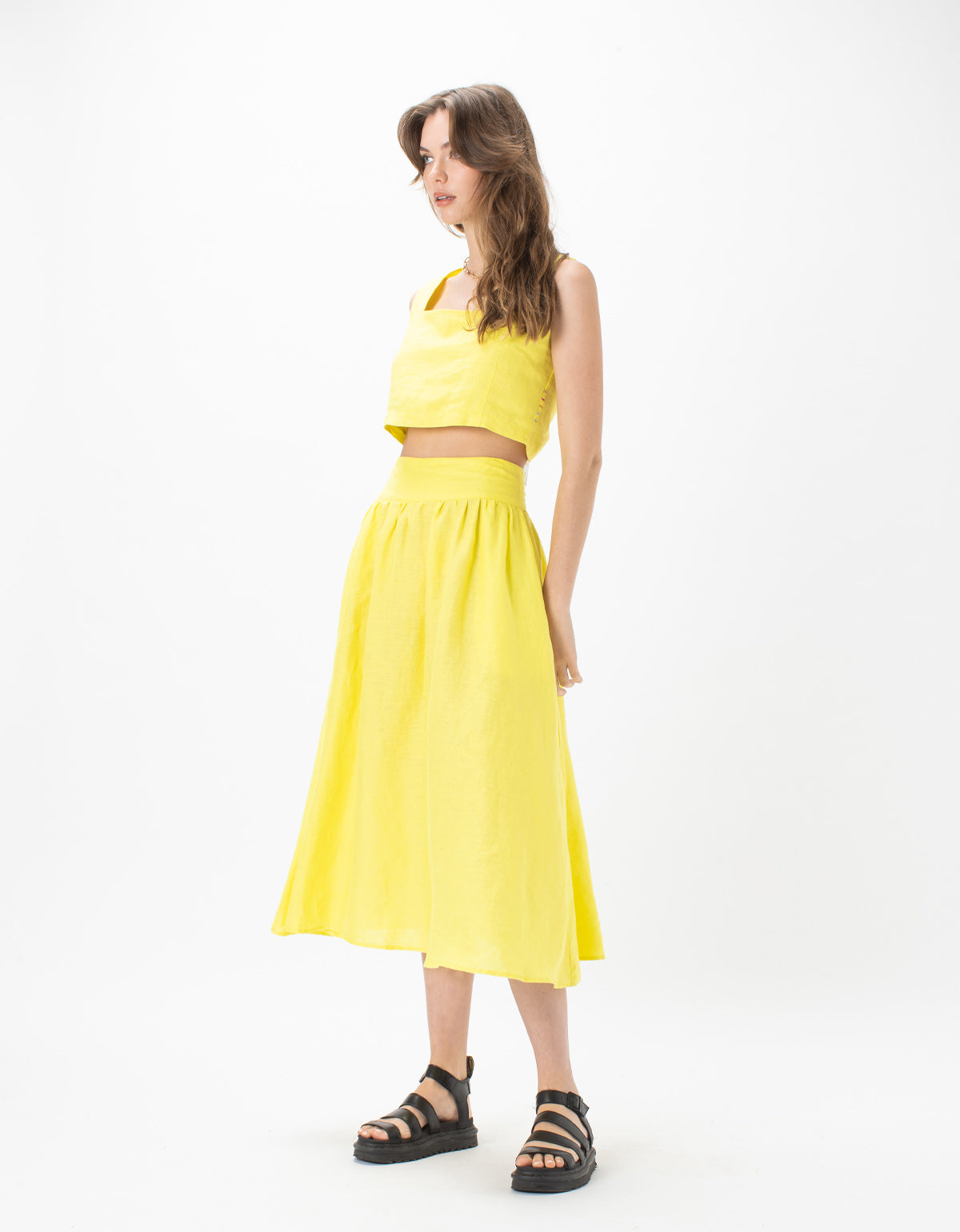 High Waist Midi Skirt