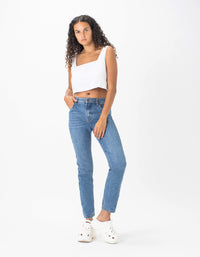 High Rise Straight Leg Jean