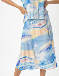 A Line Split Midi Skirt