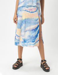 A Line Split Midi Skirt