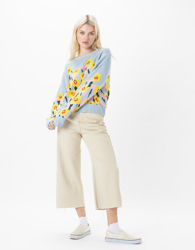 Floral Crew Knit