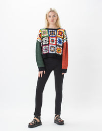 Crochet Crew Knit Patchwork