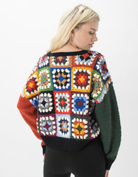 Crochet Crew Knit Patchwork