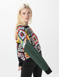 Crochet Crew Knit Patchwork