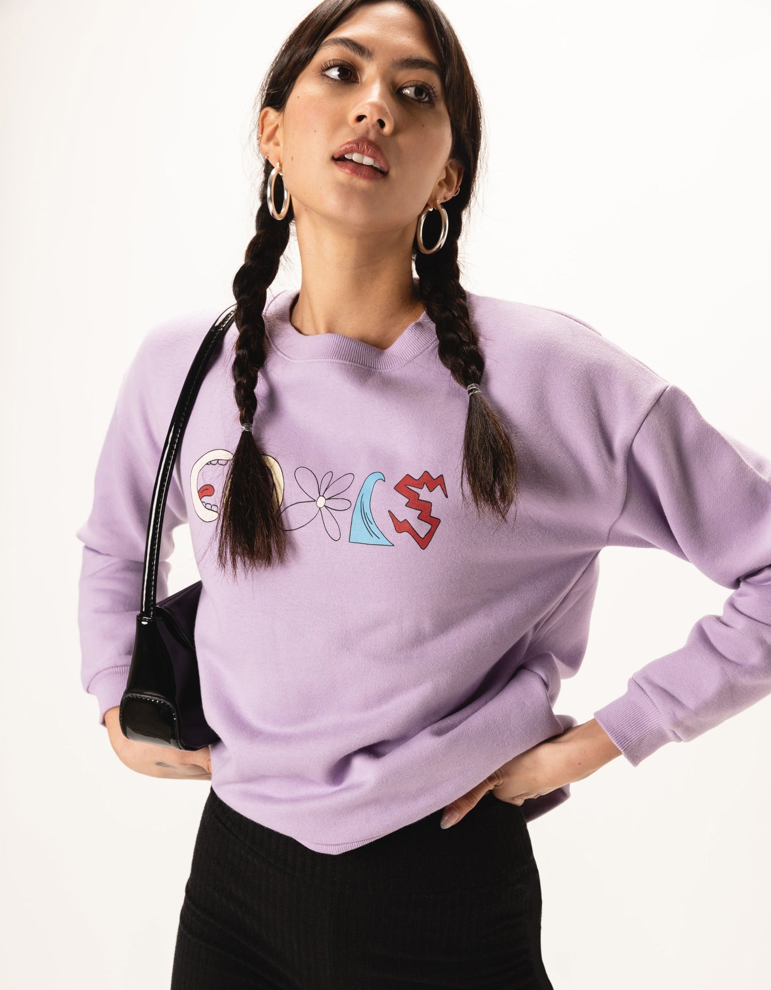 Trippy Club Sweatshirt Lavender