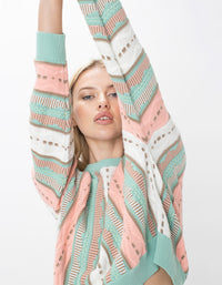 Jacquard Crew Knit Pastel