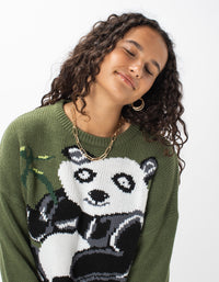 Crew Knit Panda Green