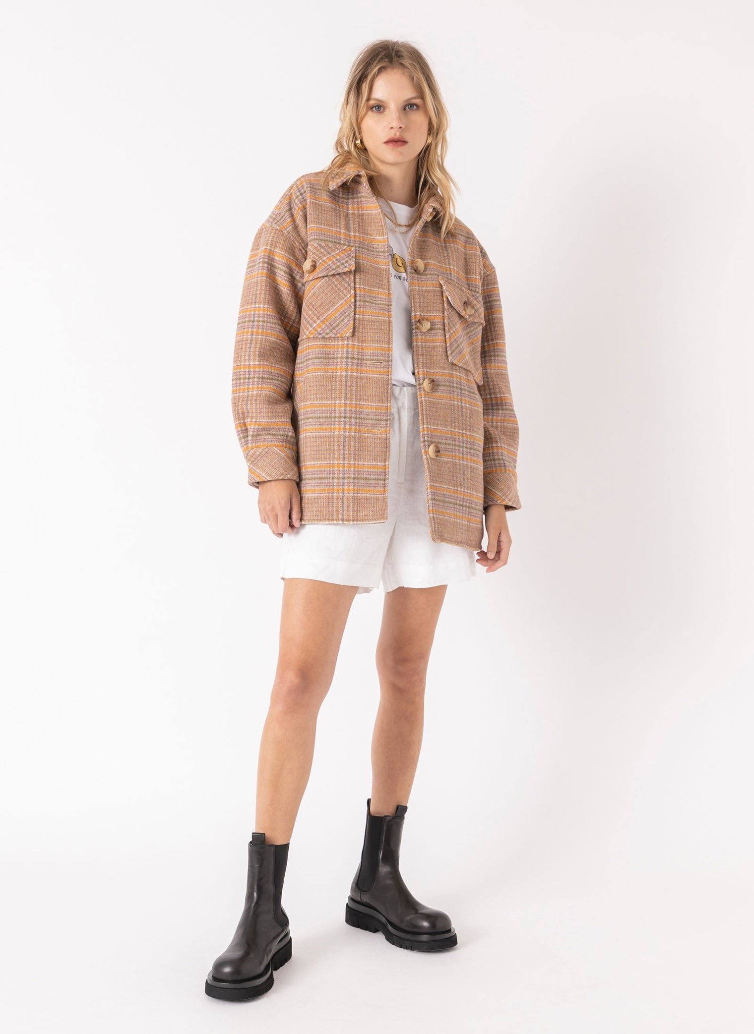 Holland Jacket Rose Plaid