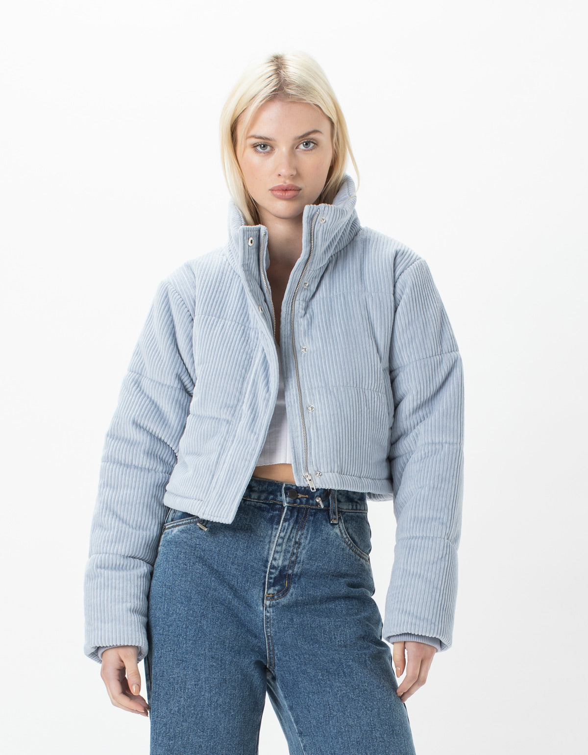 Cropped Puff Club Corduroy Jacket