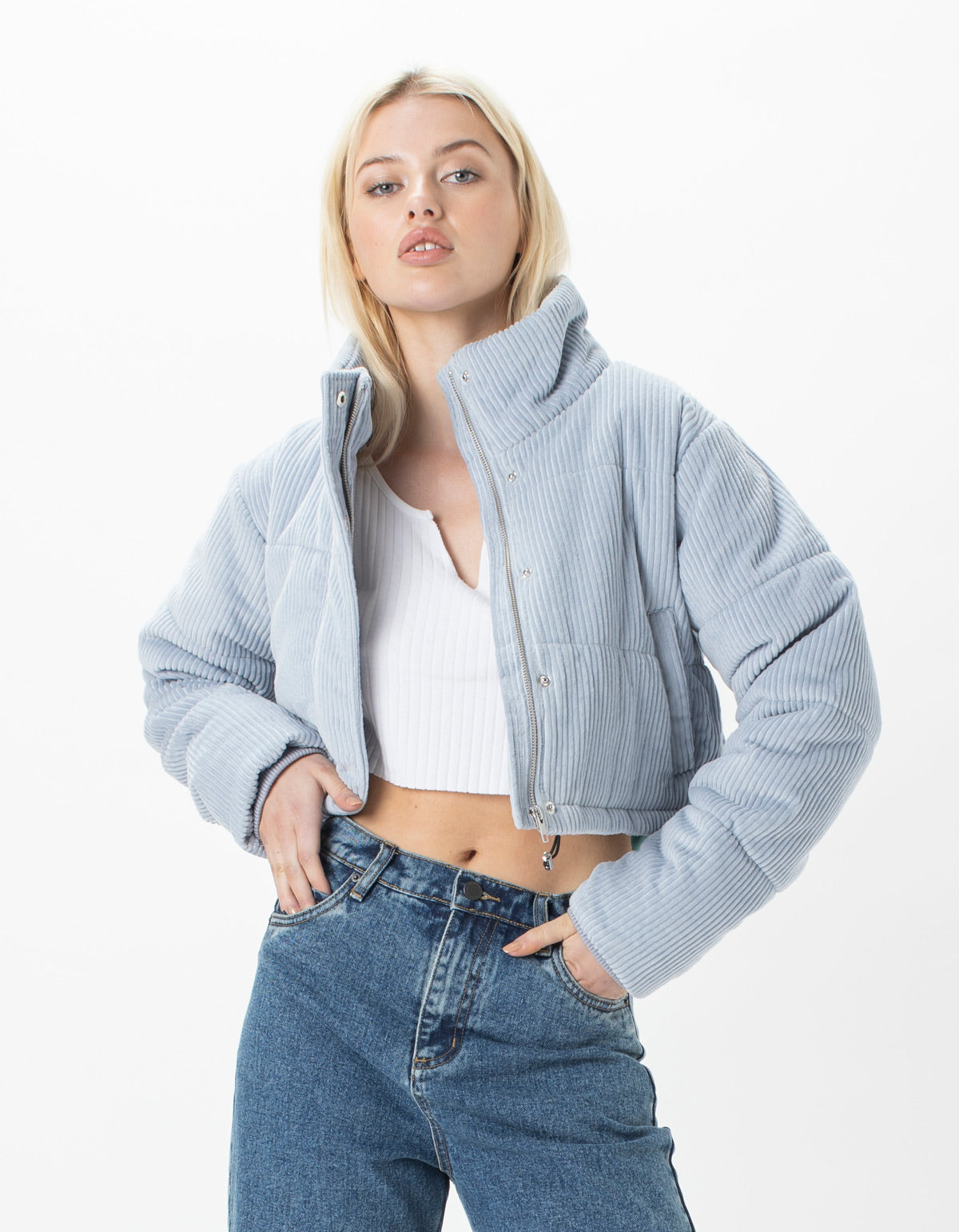 Cropped Puff Club Corduroy Jacket