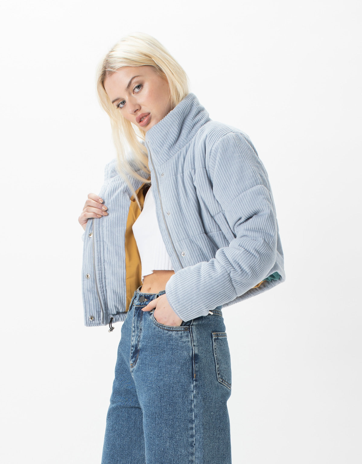 Cropped Puff Club Corduroy Jacket