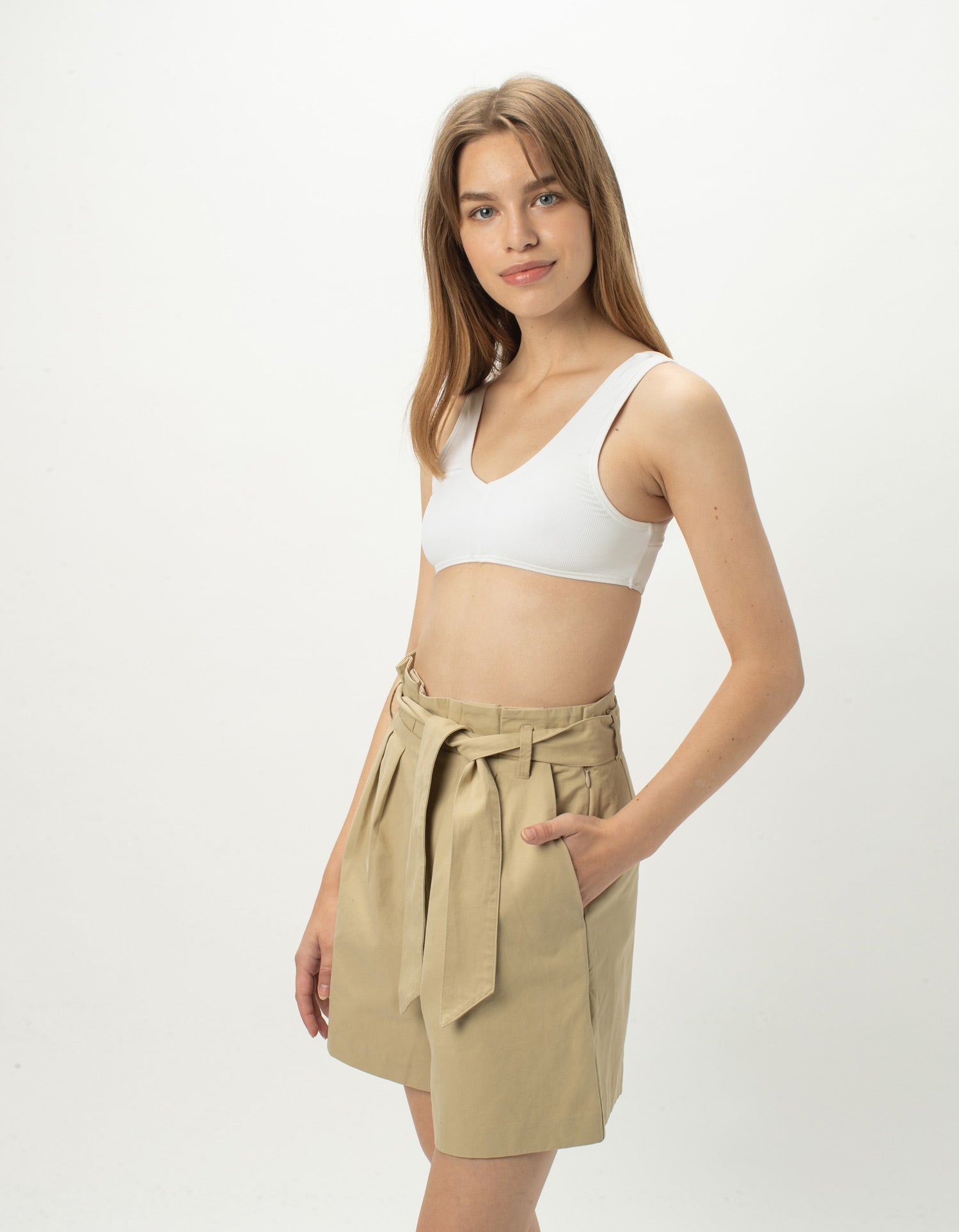 High Rise Pleat Short