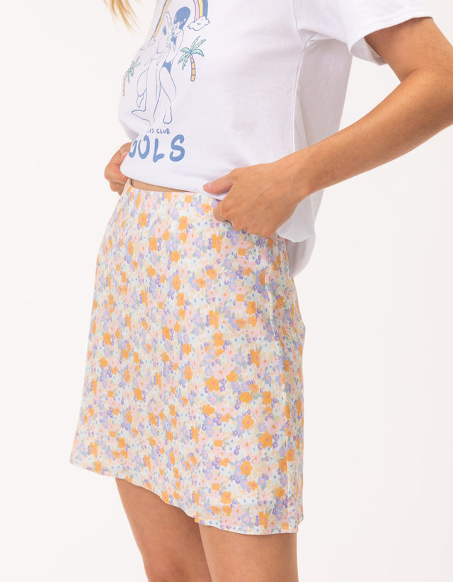 Pasadena Skirt Peach Floral