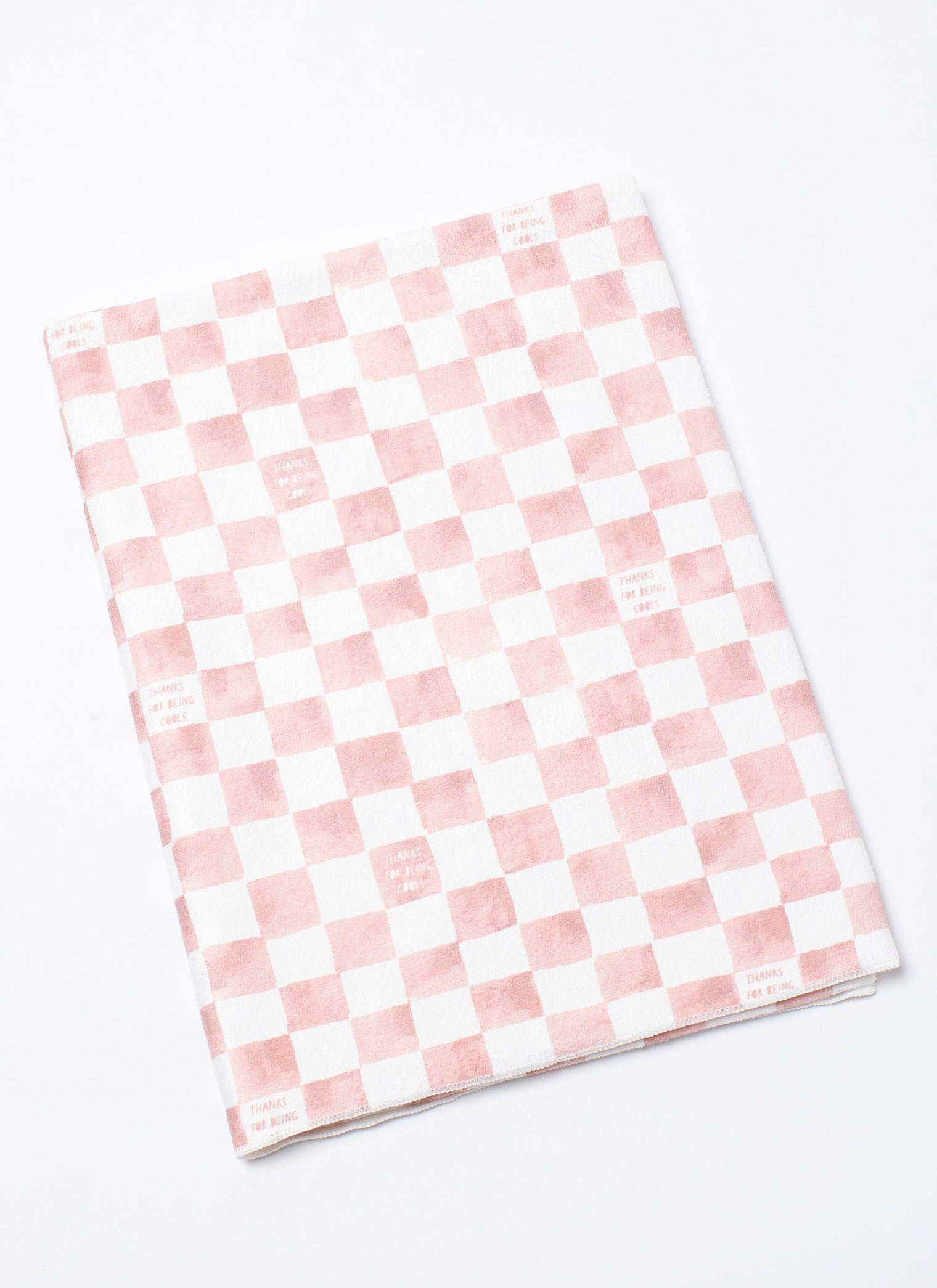 Poolside Towel Pink Checker