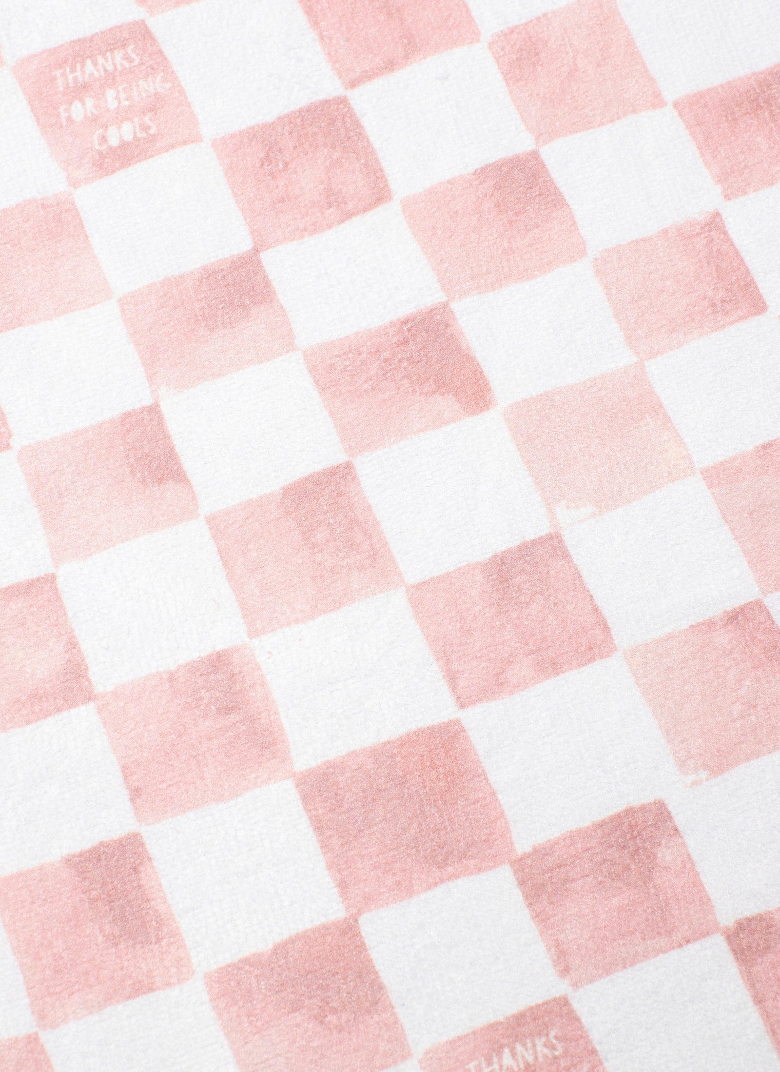 Poolside Towel Pink Checker