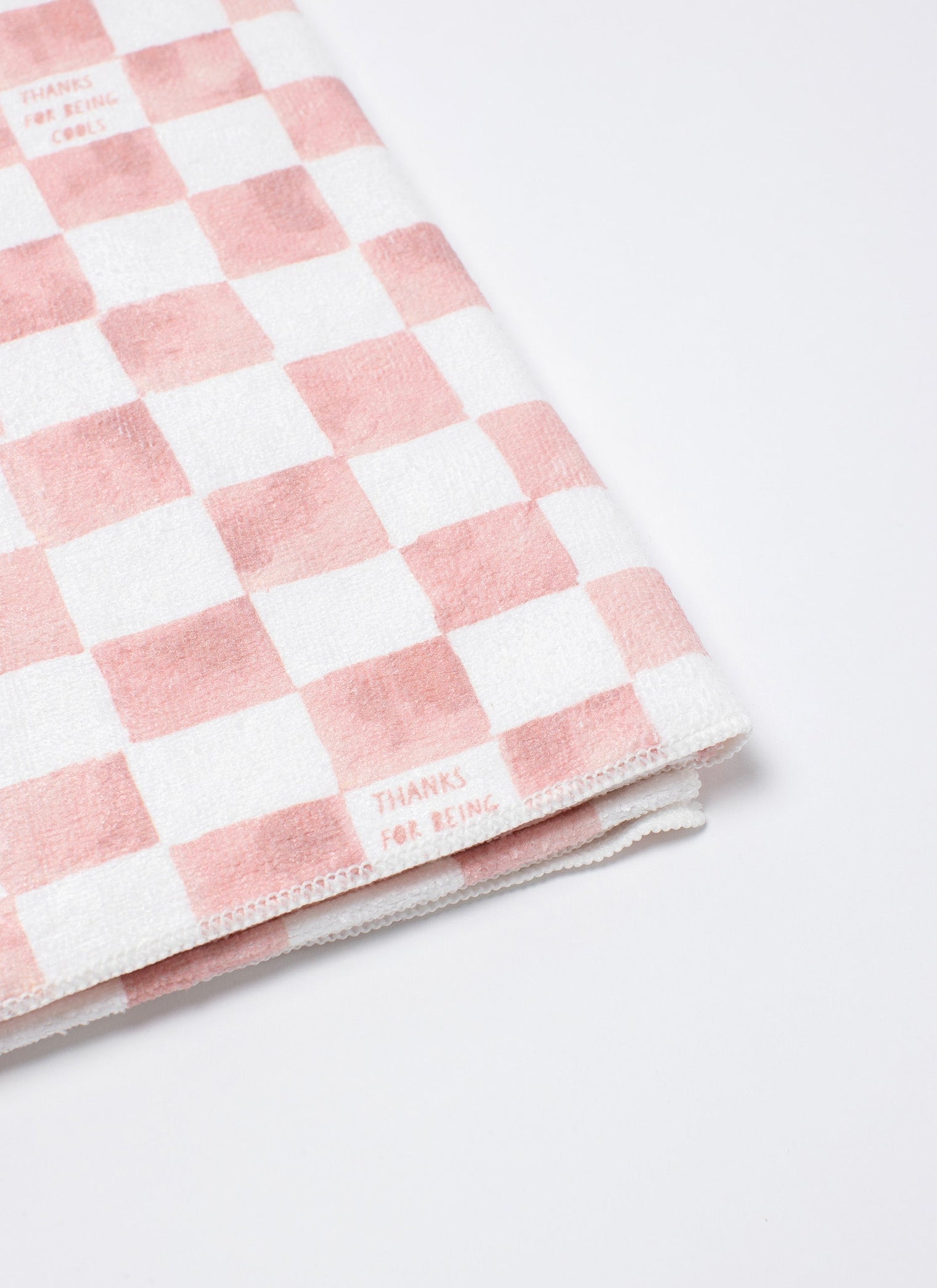 Poolside Towel Pink Checker