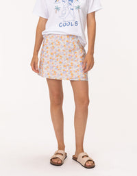 Pasadena Skirt Peach Floral