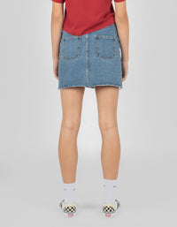 High Rise Jean Skirt Rebel Rinse